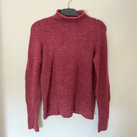 Madewell Rolled Turtleneck Sweater in Red Size Small - Picture 2 of 4